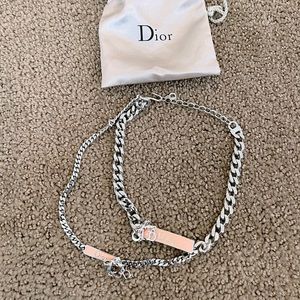 Vintage Dior Necklace Choker with pink tag